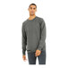 A man wearing a Bella + Canvas grey triblend raglan sweatshirt.