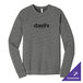 A gray unisex crewneck sweatshirt with 'dave's Ice Cream' printed on the front, made from a cotton, polyester, and rayon blend.