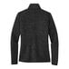 A black Port Authority fleece sweater jacket for women.