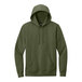 An olive green sweatshirt hoodie.