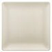 An Elite Global Solutions Papyrus-colored square plate.