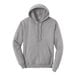 A Port & Company athletic heather core fleece pullover hoodie sweatshirt with a hood.