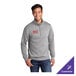 A gray unisex quarter-zip pullover sweatshirt with customizable text on the chest, shown in extra large size.