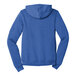 A Bella + Canvas blue sponge fleece full-zip hoodie.