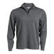 A grey Edwards quarter-zip sweater with long sleeves and a zipper made from a cotton blend.