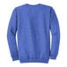 A heather royal blue Port & Company sweatshirt.