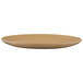 A beige Elite Global Solutions round plate with a white background.