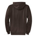 A back view of a dark brown Port & Company Core Fleece Full-Zip Hoodie