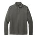 A Port Authority grey steel quarter-zip sweatshirt.