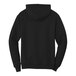 A black Port & Company Core Fleece pullover hoodie sweatshirt.