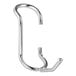 A silver metal Regency all-purpose hook with a round end.