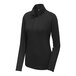 A black Sport-Tek women's long sleeve quarter-zip pullover sweatshirt.