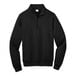 A black Port & Company quarter-zip sweatshirt.