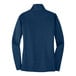 A women's Port Authority Regatta Blue full-zip jacket with a vertical texture.