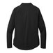 A Port Authority women's black quarter-zip sweatshirt with long sleeves.