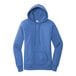 A heather royal blue Port & Company Core Fleece Pullover Hoodie with a hoodie on it.
