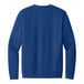 A deep royal blue District unisex crewneck sweatshirt with long sleeves and the word "sweatshirt" on the back.