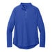 A Port Authority women's royal blue quarter-zip sweatshirt.