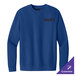 A royal blue unisex crewneck sweatshirt with a small 'dave's Ice Cream' logo on the left chest and a customizable option.