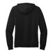 A Port & Company ladies black core fleece pullover hoodie sweatshirt.