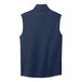 A Port Authority unisex navy blue fleece vest.