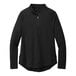 A Port Authority women's black quarter-zip sweatshirt.