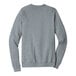 A Bella + Canvas athletic heather grey sponge fleece raglan sweatshirt with long sleeves.