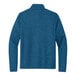 A blue Port Authority fleece sweater jacket.