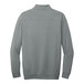 A TravisMathew Quiet Shade grey fleece quarter-zip pullover sweatshirt.