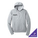 A light gray unisex pullover hoodie with a front pocket and 'dave's Ice Cream' printed on the left chest.
