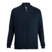A unisex Edwards navy blue full-zip sweater jacket.