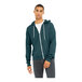 A man wearing an Atlantic blue zip hoodie.
