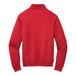 A red Port & Company quarter-zip fleece pullover.