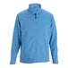 An Edwards light blue full-zip sweater jacket with a zipper.