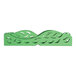 A green WizKid air freshener with a wave design on a white background.