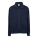 An Edwards navy blue full-zip sweater jacket.