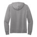 A Port & Company ladies athletic heather core fleece pullover hoodie sweatshirt in grey.