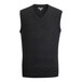A charcoal jersey knit vest for men.