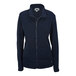 A navy blue Edwards fleece jacket with a full zipper.