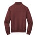 A maroon Port & Company fleece quarter-zip pullover with long sleeves.