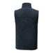 A black The North Face sweater vest with a navy logo.