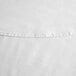 An Intedge white poly cotton blend tablecloth with a hemmed edge.