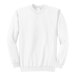 A white Port & Company fleece crewneck sweatshirt.