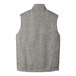 A grey Port Authority fleece sweater vest.