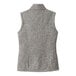 A grey Port Authority fleece sweater vest for women.