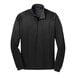 A black Port Authority quarter-zip pullover sweater.