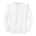 A white Port & Company fleece sweatshirt with long sleeves.