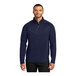 A Port Authority navy quarter-zip sweatshirt.