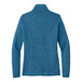 A Port Authority women's blue fleece sweater jacket.