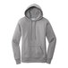 A grey Port & Company ladies' pullover hoodie sweatshirt.